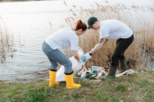 team of volunteers working in a community garden