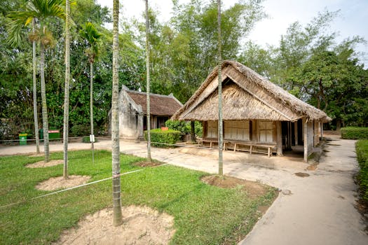 Eco-friendly bamboo stakes in a garden setting