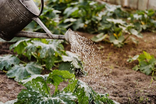 a gardener checking the irrigation system