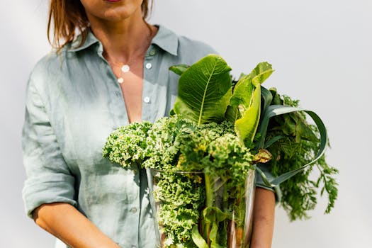 harvested herbs in a basket