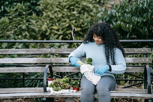 Garden fabric in use for vegetable planting